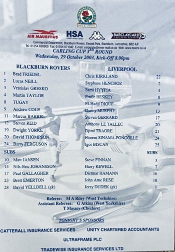 Teamsheet