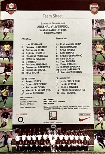 Teamsheet