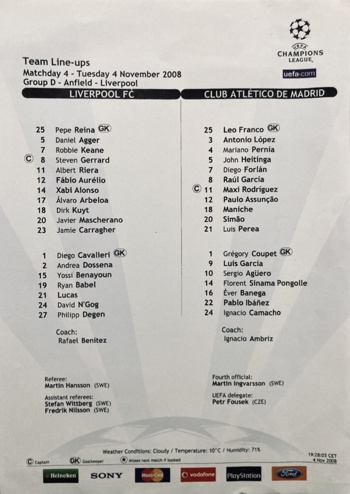 Teamsheet