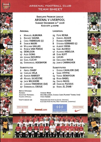 Teamsheet