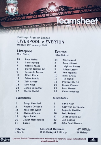 Teamsheet