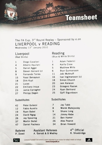 Teamsheet