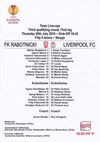 Teamsheet