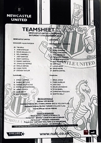 Teamsheet