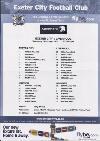 Teamsheet