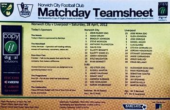 Teamsheet