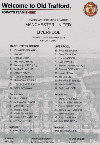 Teamsheet