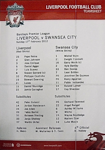 Teamsheet