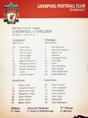 Teamsheet