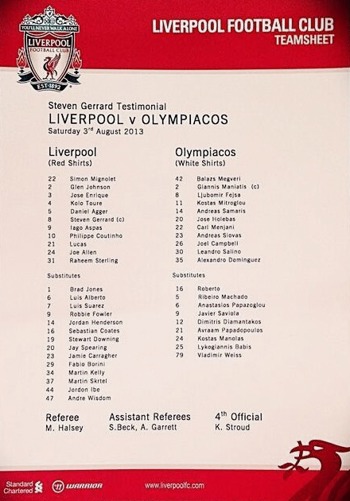 Teamsheet