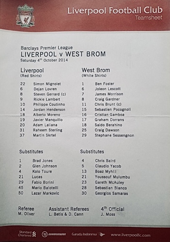 Teamsheet