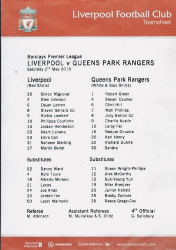Teamsheet