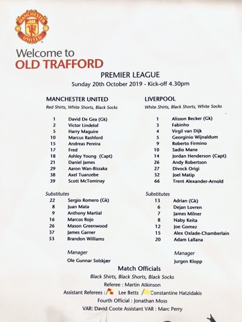 Teamsheet