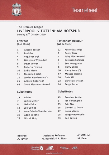 Teamsheet