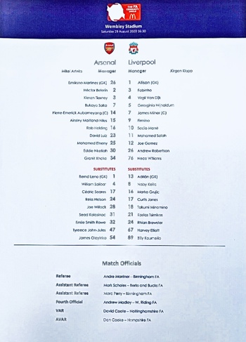 Teamsheet