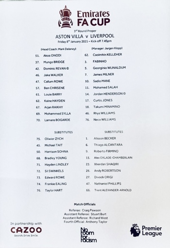 Teamsheet