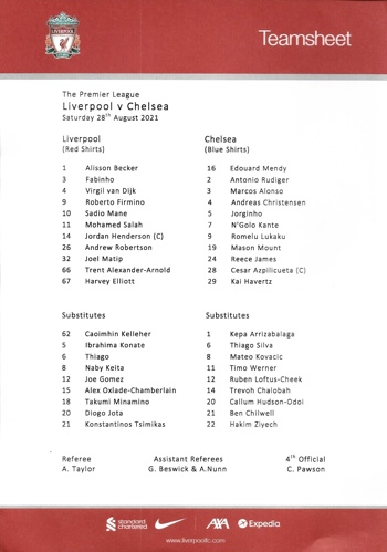 Teamsheet