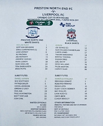 Teamsheet