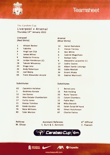 Teamsheet
