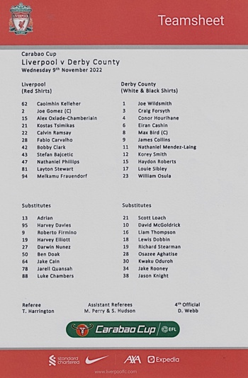 Teamsheet