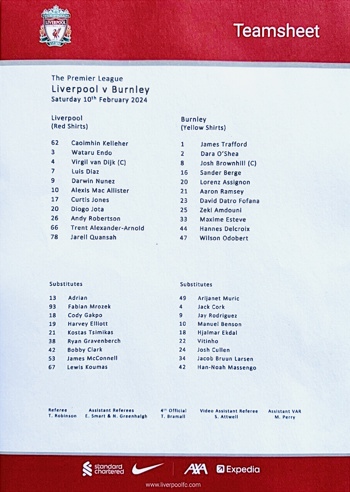 Teamsheet