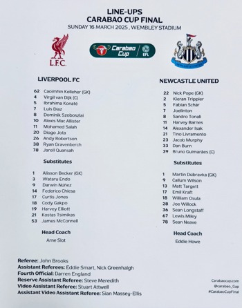Teamsheet