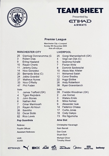 Teamsheet