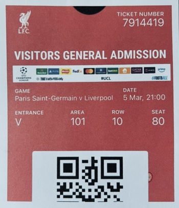 Digital match ticket