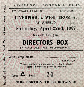 Directors Box Ticket