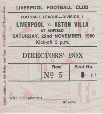 Directors Box Ticket
