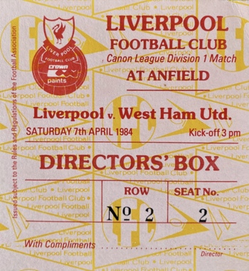 Directors Box Ticket