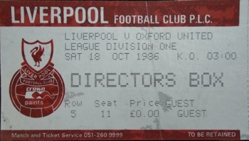 Directors Box Ticket