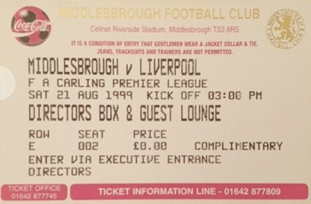 Directors Box Ticket