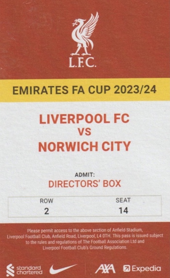 Directors Box Ticket