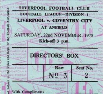 Match ticket - Directors box