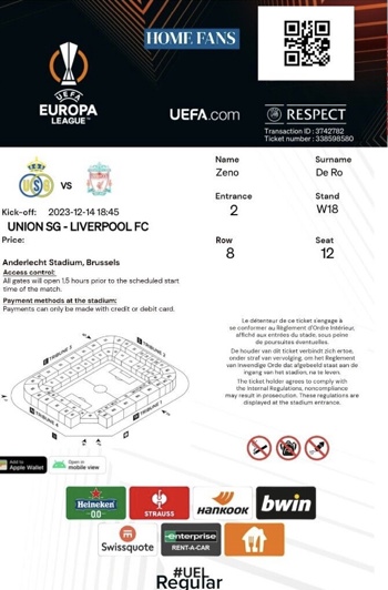 Match ticket