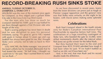 Record-breaking Rush sinks Stoke
