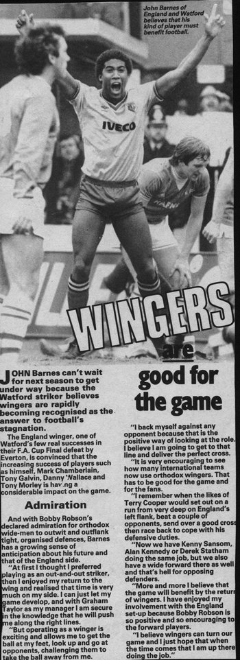 Wingers good for the game! - Shoot! 1984