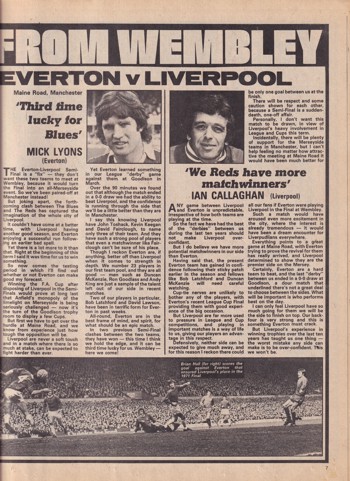 30 April 1977 - Spotlight in Shoot! on the FA Cup semi-final