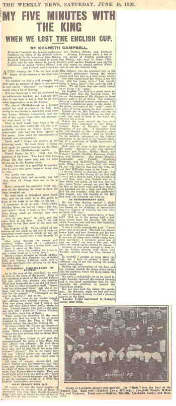 My five minutes with the king - The Weekly News 18 June 1921