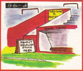 Kenny Dalglish stood here (cartoon)