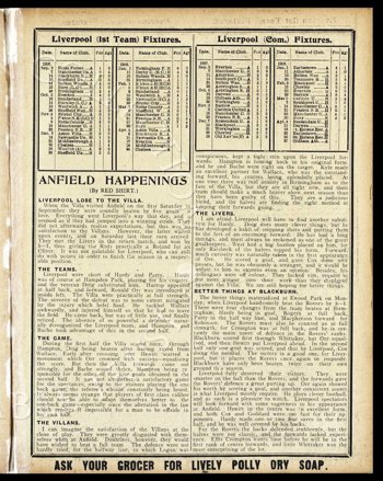 Club programme report courtesy of the Everton Collection Charitable Trust