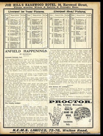 Club programme report courtesy of the Everton Collection Charitable Trust