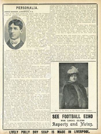 James Harrop's biography in Liverpool match programme