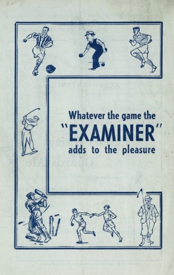Match programme backcover