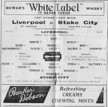 Match programme