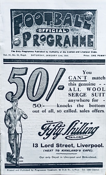Match programme