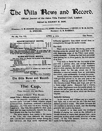 Match programme