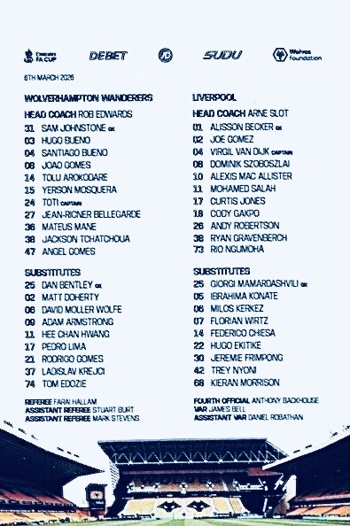 Teamsheet