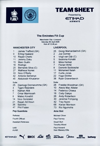 Teamsheet